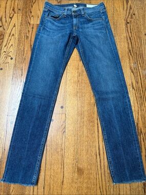 Rag & Bone sz 25 Dre denim jeans KEIKO raw fringe hem